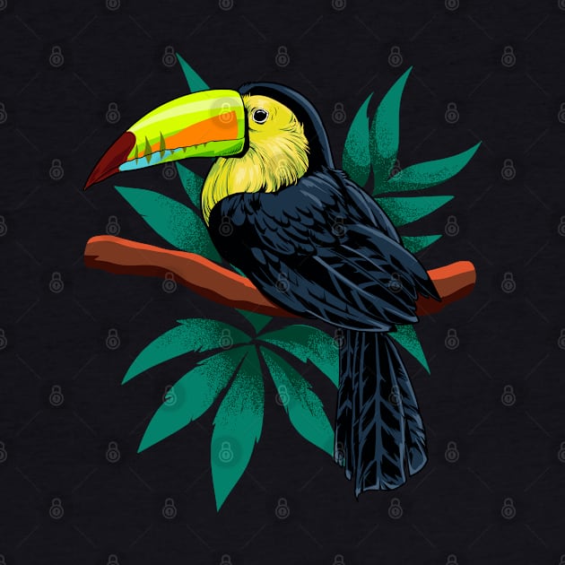 Bird of paradise - drawing of toucan by Modern Medieval Design